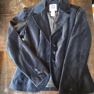 Gap black velvet blazer sz 4
